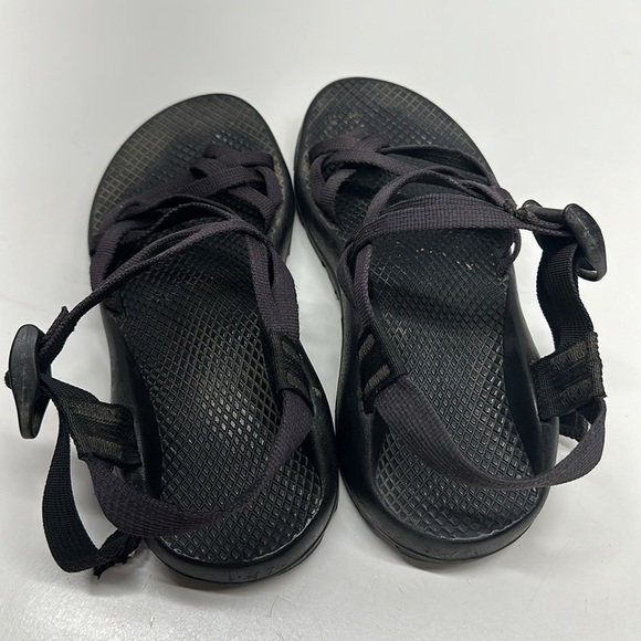 Chaco Sandals Shoes Open Toe Adjustable Strappy Solid Black Women's Size 7 - Picture 5 of 10